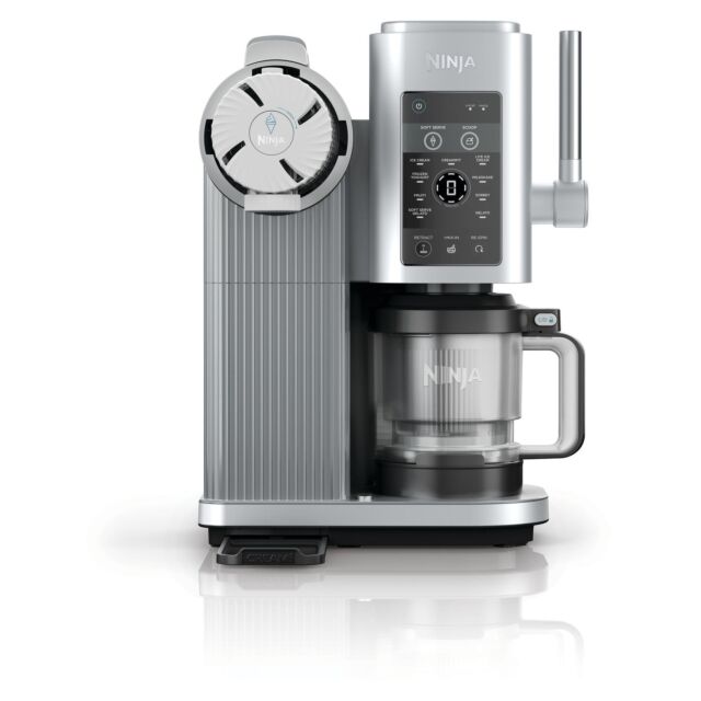 Ninja NC701UK Swirl by CREAMi 13-in-1 Soft Serve & Ice Cream Maker - Platinum Silver