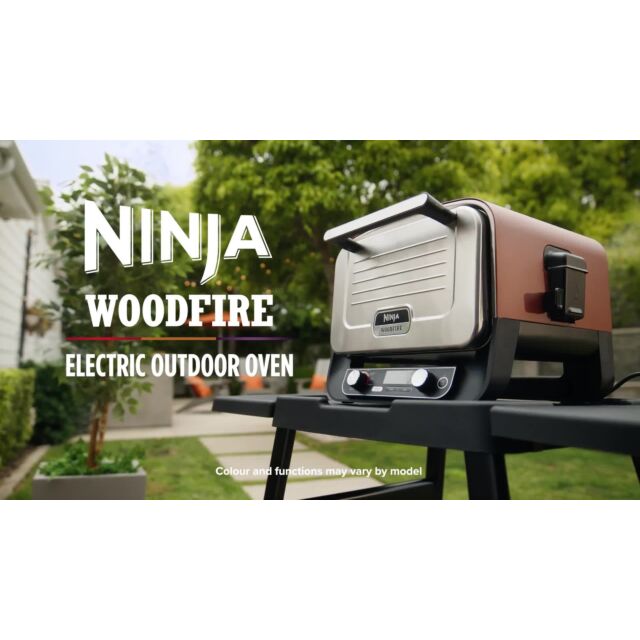Ninja OO101UK Ninja Woodfire Outdoor Oven, Artisan Pizza Maker and BBQ Smoker - Terracotta/Steel