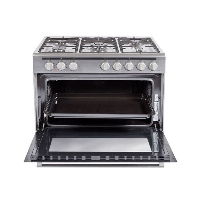 Nordmende CSG92IX 90cm Dual Fuel Range 105 Litre Cooker Stainless Steel (LPG Jets Included) 