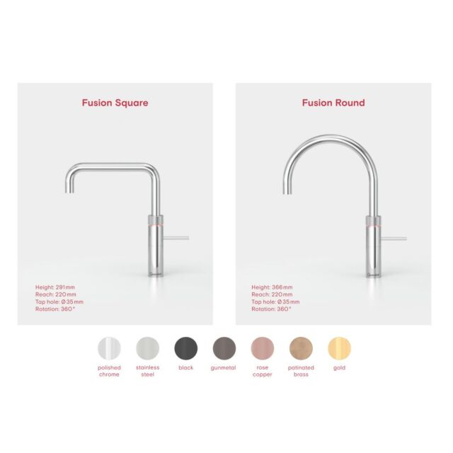 Quooker Tap Fusion Round Patinated Brass FNRPTB