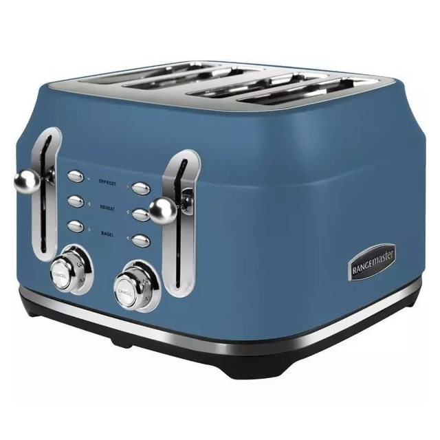 ***Ex Display*** Rangemaster Rmcl4s201sb 4 Slice Toaster - Stone Blue