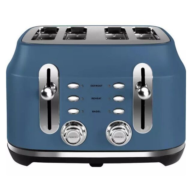 ***Ex Display*** Rangemaster Rmcl4s201sb 4 Slice Toaster - Stone Blue