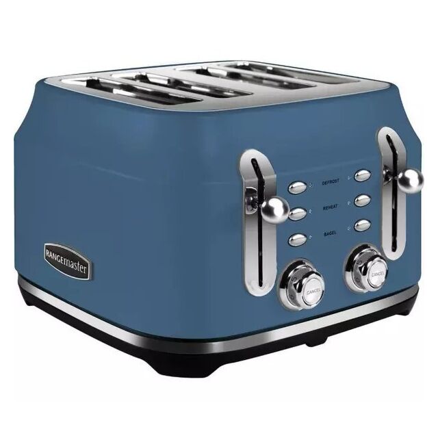 ***Ex Display*** Rangemaster Rmcl4s201sb 4 Slice Toaster - Stone Blue