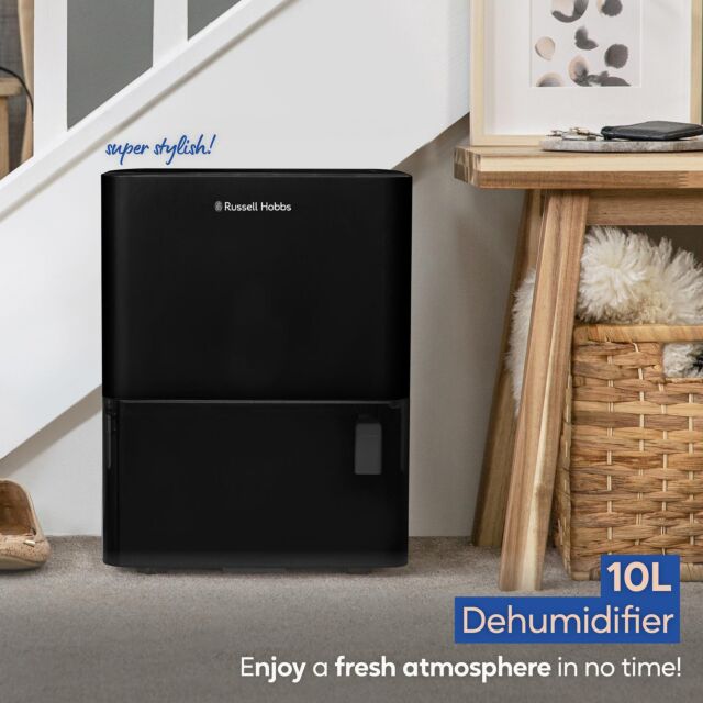 Russell Hobbs RHDH1001B 10L Dehumidifier - Black