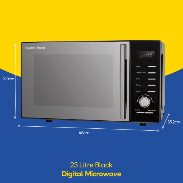 Russell Hobbs RHM2348B  23 Litres Solo Microwave - Black