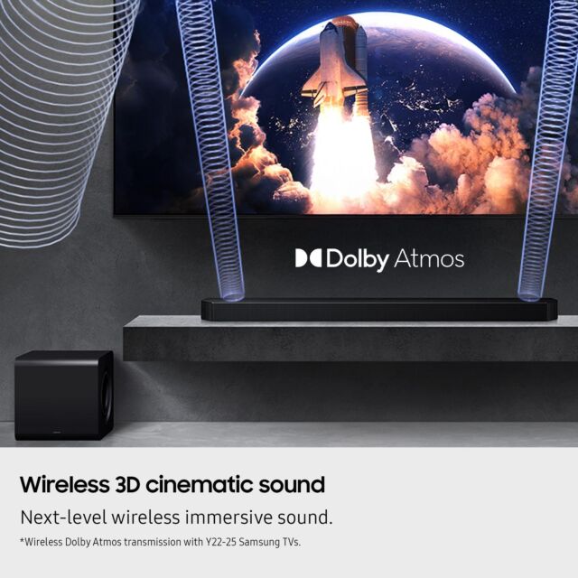 Samsung HW-Q800F/XU 5.1.2ch Q-Series Soundbar with Subwoofer - Black