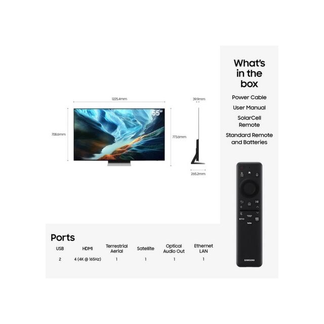 Samsung QE55S90HAEXXU 55inch OLED Glare Free Vision AI Smart TV
