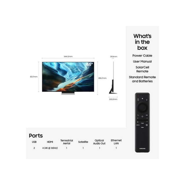 Samsung QE65S90HAEXXU 65inch OLED Glare Free Vision AI Smart TV