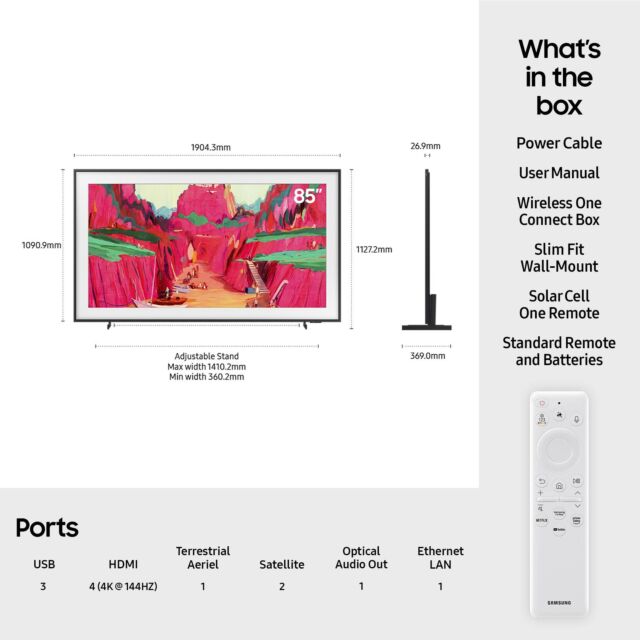 Samsung QE85LS03FWUXXU 85inch Neo QLED The Frame Pro TV