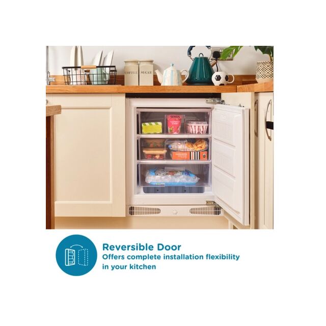 sensis RFUCBI01Z54EW 59.5cm Integrated Static Undercounter Freezer - White