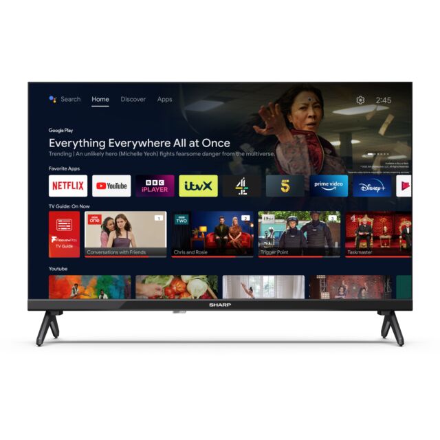 Sharp 1T-C24FH2KL2AB 24inch HD Ready LED Android Smart TV Chromecast