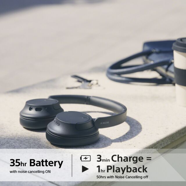 Sony WHCH720NB_CE7 Wireless Noise Cancelling Headphones - black