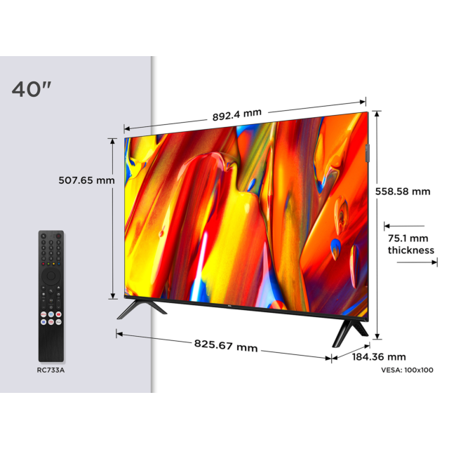 TCL 40V5C-UK 40inch FHD TV Google Smart TV