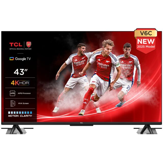 TCL 43V6C-UK 43inch 4K Direct LED HDR Google TV