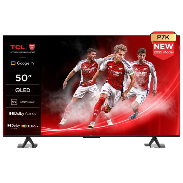 TCL 50P7K-UK 50inch 4K QLED Direct LED HDR Google TV