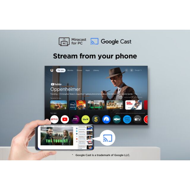 TCL 55V6C-UK 55inch 4K Direct LED HDR Google TV