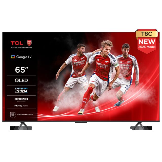 TCL 65T8C-UK 65inch 4K QLED HDR Ultra HD Google TV