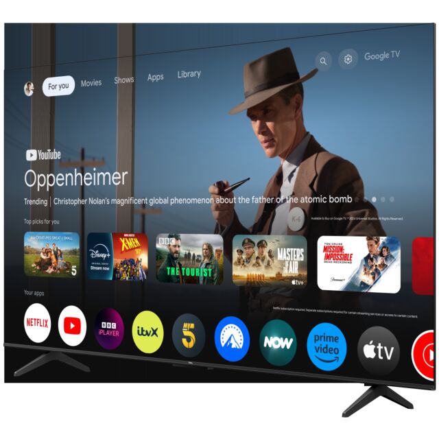 TCL 75V6C-UK 75inch 4K Direct LED HDR TV Google TV
