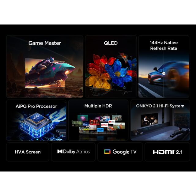 TCL 85T8C-UK 85inch 4K QLED HDR Smart Ultra HD Google TV