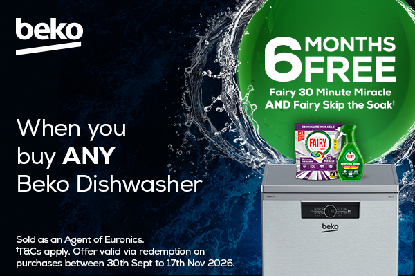 Beko Dish Fairy gift with purchase - 30.09.26 - 17.11.26 Beko Dish Fairy gift with purchase - 30.09.26 - 17.11.26