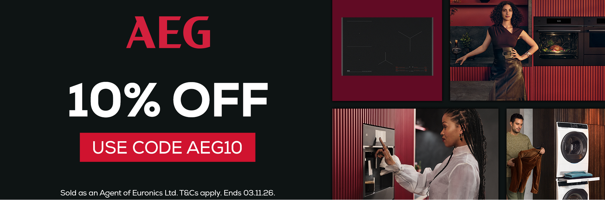 AEG 10% Voucher code cashback - 07.10.26 - 03.11.26 AEG 10% Voucher code cashback - 07.10.26 - 03.11.26