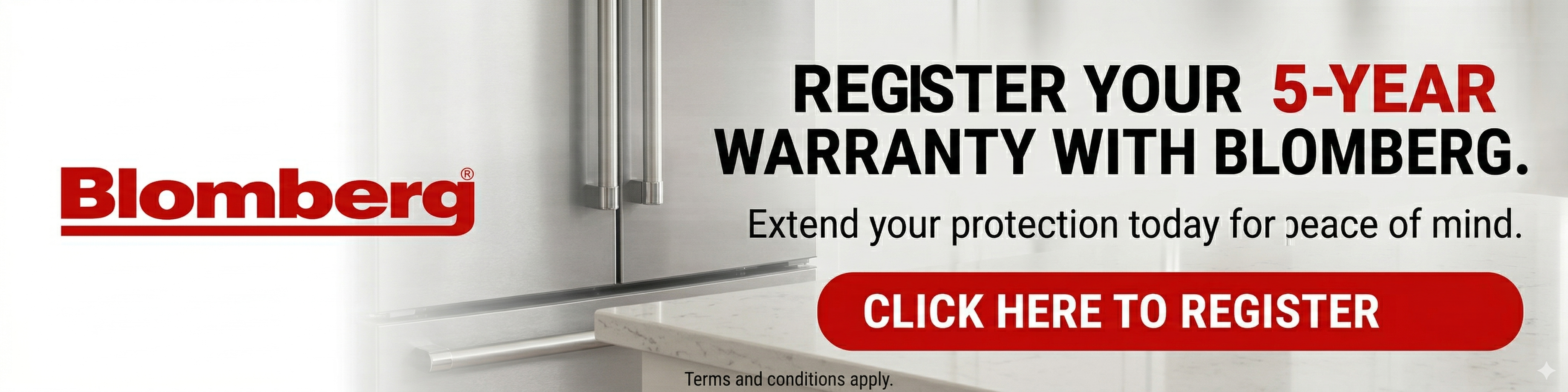 Blomberg 5 year warranty reg