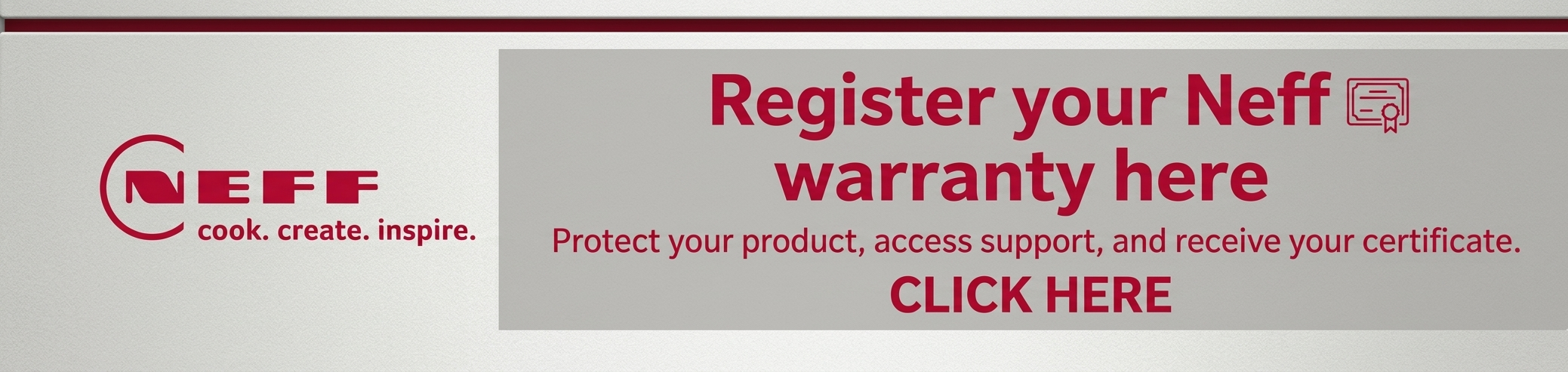 neff 5 year warranty registration